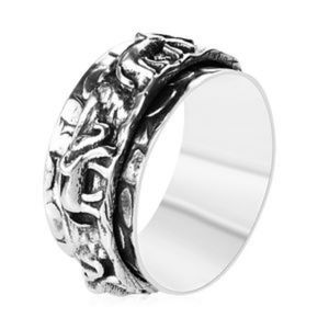 HANDCRAFTED STERLING SILVER SPINNER RING
